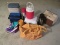 Lot - Coolers & Thermos Bottles Rubbermaid 5qt. Chest, Gott Jug, Ice Packs