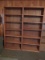 Solid Oak Double Bookcase w/ Adjustable Shelves
