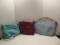 3 Maxx New York Leather Handbag/Pocketbooks Teal, Powder Blue & Brown