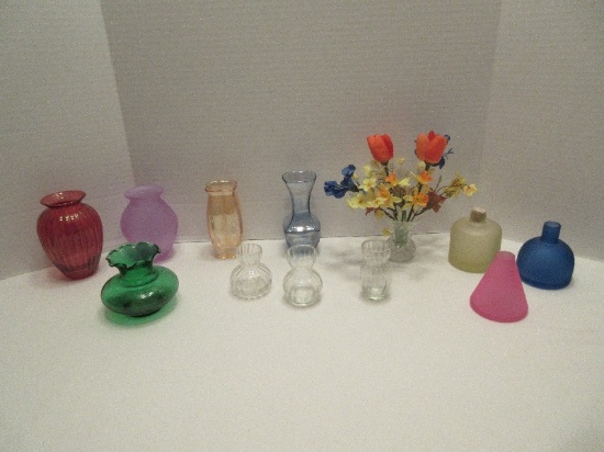 Lot - Small Posy, Violet & Other Bud Cases Emerald, Navy, Clear, Marigold, Etc.