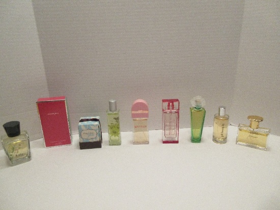 9 Ladies Eau-De-Parfume Perfume Bottles Red Door Aura, Revealed, Lily, Gardenia