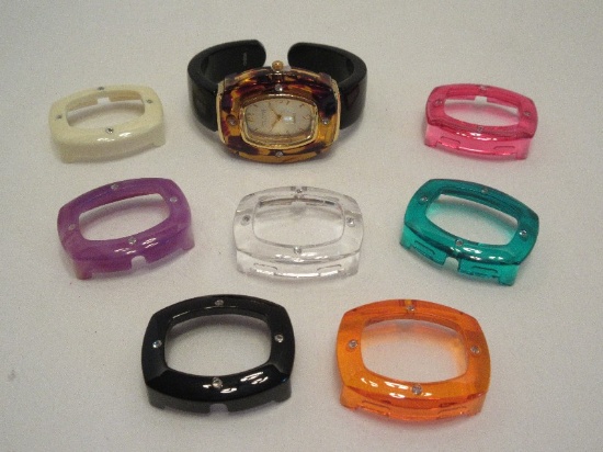 Joan Rivers Classics Collection Hinged Cuff Ladies Wrist Watch