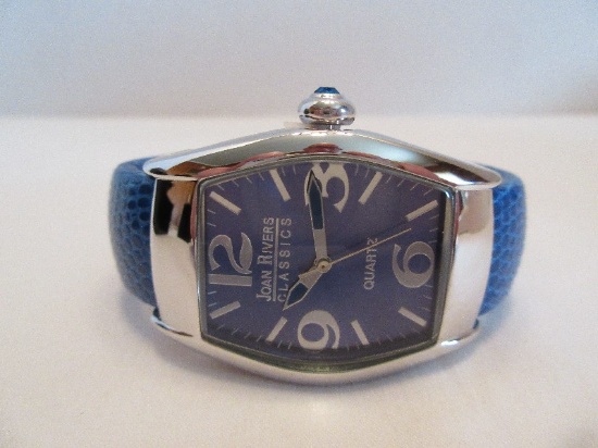 Joan Rivers Classics Collection Elegant Ladies Quartz Wrist Watch Amethyst Face