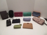 Lot - Travelon Crossbody Mini Bag, Lodi's Leather Billfold, Cosmetic Bags, Coin Purse, Etc.