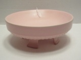 Mid-Century Modern Footed Compote Pink Matte Glaze Finish by Hyalyn Pottery
