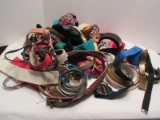 Lot - Ladies Fashion Design Belts Various Styles, Colors & Compositions