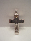 KC Studio Designer Kieselstein Cord .925 Sterling Silver Large Cross Pendant