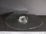 Art Glass Free Form Footed Platter