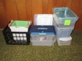 Lot - Misc. Plastic Baskets, Small Storage Bins