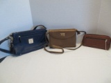 Lot - Tignanello Leather Card Case, Navy Leather Pocket Book Handbag & Bueno Purse