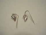 Pair - RLM Studio Designer Robert Lee Morris Meandering Hearts Hooked Pierced Earrings