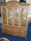 Bassett Furniture French Provincial Classic Style Lighted China Cabinet w/ Glass Shelves