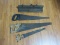 Lot - 2 Hand Saws, Two Side Hand Saw & Miter Box