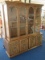 Classic Italian Provincial Style China Cabinet w/ Arched Door Panels on 4 Panel Doors Base