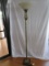 Elegant Classic Modern Style Torchiere Floor Lamp w/ Marble Glass Shade