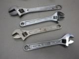 4 Adjustable Crescent Wrenches