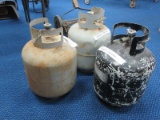 Lot - 2 Empty Propane Tanks 1 Full Tank