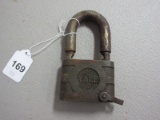 Yale Railroad Track Switch Padlock w/ Chain Stamped S.O.U. Ry - Southern Railway