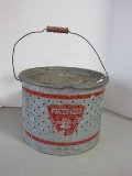 Rare Large Size Fall City Air Breather No.816-G Galvanized Minnow Bucket