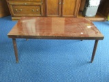 Mid-Century Mahogany Coffee Table w/ Tapered Legs