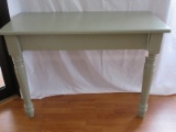 Chic Country Cottage Foyer/Accent Half Table on Ring Turned Legs w/ Wall Cleat Hanger