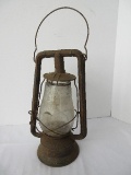 Vintage Dietz Monarch Square Kerosene Tubular Lantern Fitzall Clear Globe & Handle