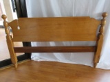 Maple Low Post Cannonball Style Full Size Headboard