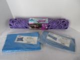 Lot - Lotus Printed Yoga Mat 3mm, Aqua 4' x 5' Air Pillow