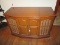 Vintage Zenith Record Player Console Wooden Body Open Top