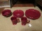 Home Trends Red Stoneware Lot