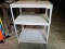 2 White Metal Side Tables 3-Tier