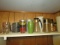 Shelf Lot - Glass Stein, Grinder, Flasks, Pitchers, Etc.
