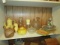 Shelf Lot - Ceramic Carafe, Sugar/Creamer, Pitcher, Grease Basket Ceramic, Etc.