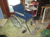 Rolls by Invacare Metal Body Wheelchair Blue Fabric Seat/Back