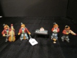 Vintage Monkey Musicians Porcelain Décor w/ Piano