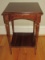 Lane Furniture Traditional Style Side Table w/ Slide Out & Base Shelf Parquet