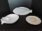 Lot - Ceramic Clam Chip & Dip Tray Platter Approx. 11