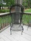 Rare Find Woodard Mid-Century Hollywood Regency Style Wrought Iron Canopy Hooded Chair