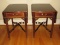Pair - End Tables CTH Sherrill Occasional Furniture Chinese Chippendale Style Drop Leaf