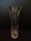 Lead Crystal Cylindrical Bud Vase Vertical Cut Design & Flared Rim