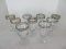 9 Hand Blown Clear Glass Footed 7