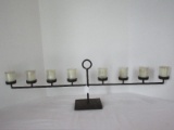 Rustic Pottery Barn Hammered Rubbed Bronze Patina 8 Votive Candle Holder