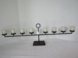 Rustic Pottery Barn Hammered Rubbed Bronze Patina 8 Votive Candle Holder