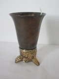 Vintage Fox Head Fluted Silverplated Goblet Cup