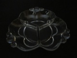 Duncan & Miller Clear Depression Glass Canterberry Pattern 3 Part Candy Dish