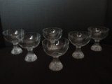 Set - 6 Lenox Hand Blown Crystal Icicle Tempo Line Champagne/Tall Sherbet Circa 1976-1983