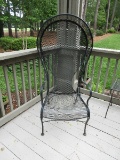 Rare Find Woodard Mid-Century Hollywood Regency Style Wrought Iron Canopy Hooded Chair