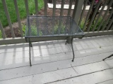 Wrought Iron Mesh Patio Side Table