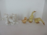 Lot - Ardalt Lenwile China Blanc De Chine Mother Bird w/ Barbies Leaving Nest Figurine