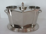 Art Deco Style Opulent Casa Padrino Nickel Plated Two Bottle Wine Cooler Chiller